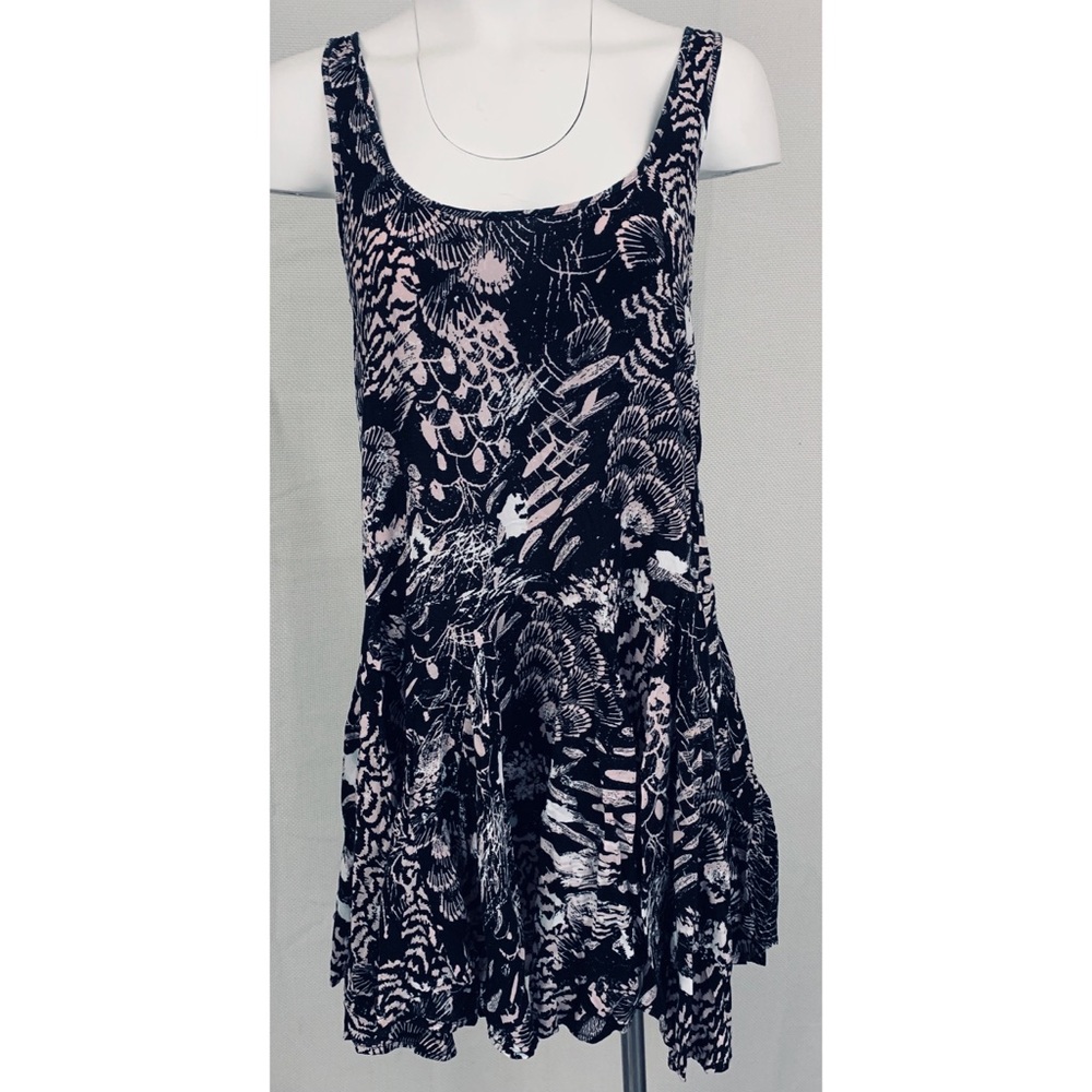 Free people Sun dress black pink fit flare S